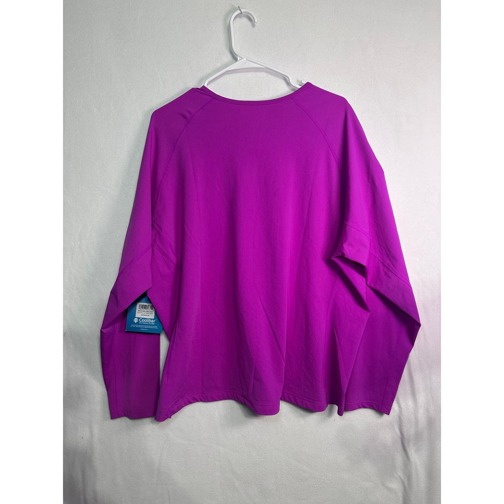 Coolibar Womens 3X Purple Hightide Long Sleeve UPF 50 Swim Shirt Sun Protection - Picture 6 of 11